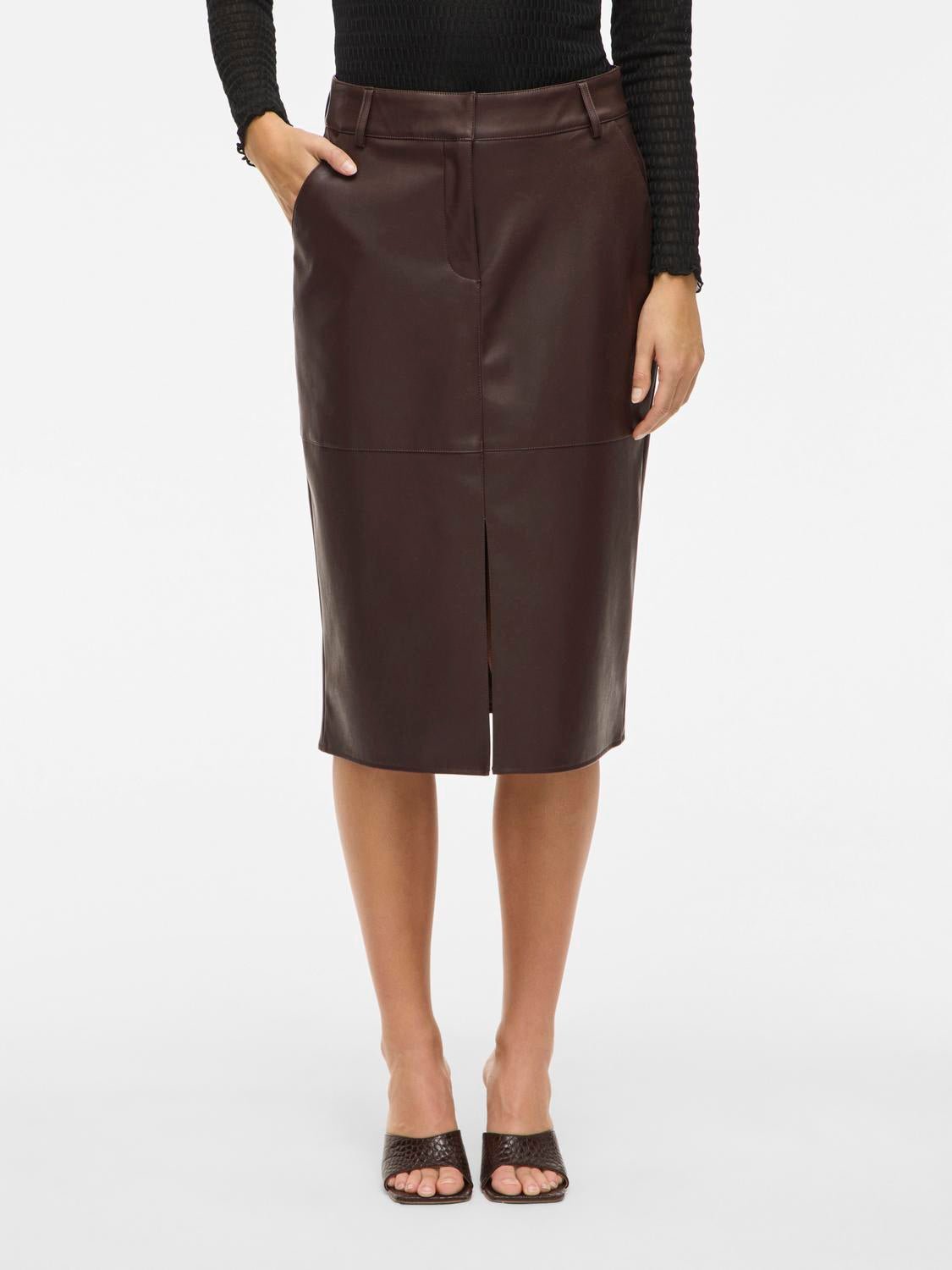 VIDAGMAR Midi Skirt - Coffee Bean - VERO MODA & VILA Bergvik